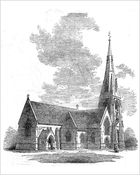 New Church of St. John the Evangelist, at Lowestoft, 1854. Creator: Unknown
