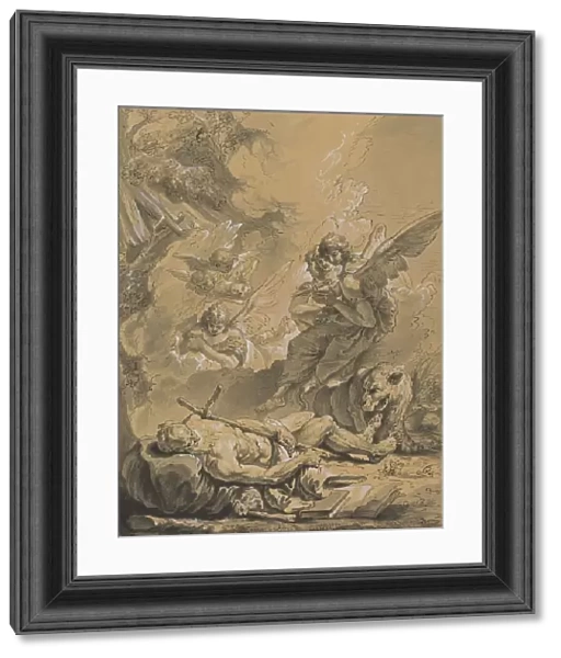 Death of Saint Jerome, 18th century. Creator: Francesco Fontebasso