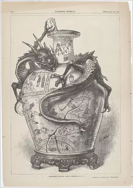 A Diplomatic (Chinese) Design Presented to U.S. 1881. Creator: Thomas Nast