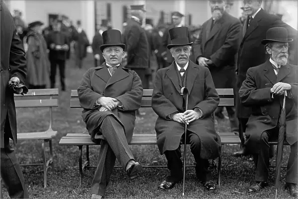 Allied Commission To U.S. Seated On Lawn: Viviani And Balfour, 1917. Creator: Harris & Ewing. Allied Commission To U.S. Seated On Lawn: Viviani And Balfour, 1917. Creator: Harris & Ewing