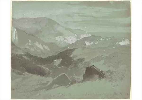 Cliffs of Ecclesbourne Near Hastings, 1862. Creator: Thomas Moran