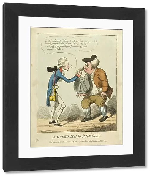 A Lock'd Jaw for John Bull, published November 23, 1795. Creator: Unknown