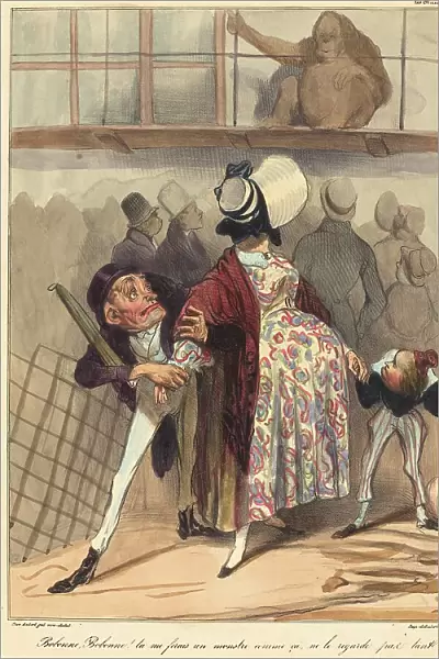 Bobonne... ne le regarde pas tant!, 1836. Creator: Honore Daumier