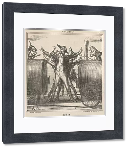 Halte!!!, 19th century. Creator: Honore Daumier