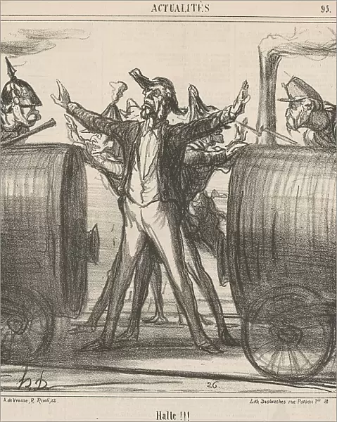 Halte!!!, 19th century. Creator: Honore Daumier