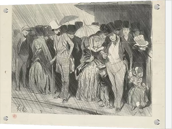 Une station infiniment trop prolongée, 19th century. Creator: Honore Daumier