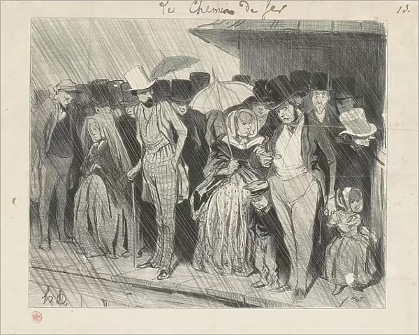 Une station infiniment trop prolongée, 19th century. Creator: Honore Daumier