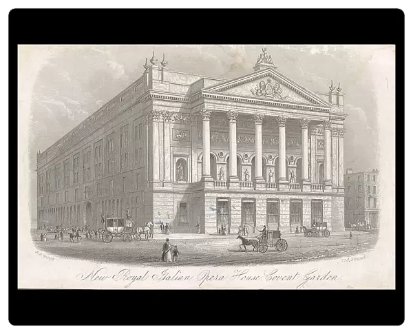 Royal Opera House Covent Garden, London, Mid of the 19th century. Creator: Wood, J.T. (active Mid of the 19th cen.)