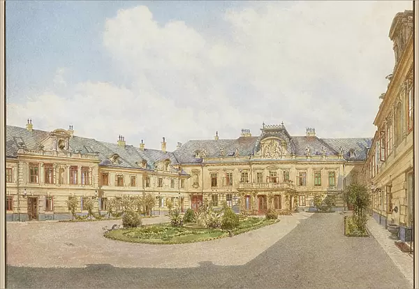 Palace of Archduke Karl Ludwig of Austria in Vienna, view of the courtyard, 1892. Creator: Alt, Franz (1821-1914)