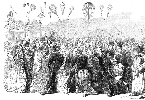 Shower of Bon-Bons on the Esplanade of the Invalides, 1856. Creator: Unknown