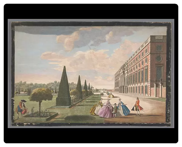 View of Hampton Court Palace in London seen from the east side, 1744. Creator: John Tinney