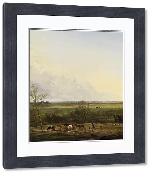 Distant View of the Meadows at s-Graveland, 1817. Creator: Pieter Gerardus van Os