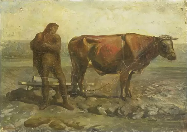 Plowing Peasant, c.1905. Creator: Willem van Konijnenburg