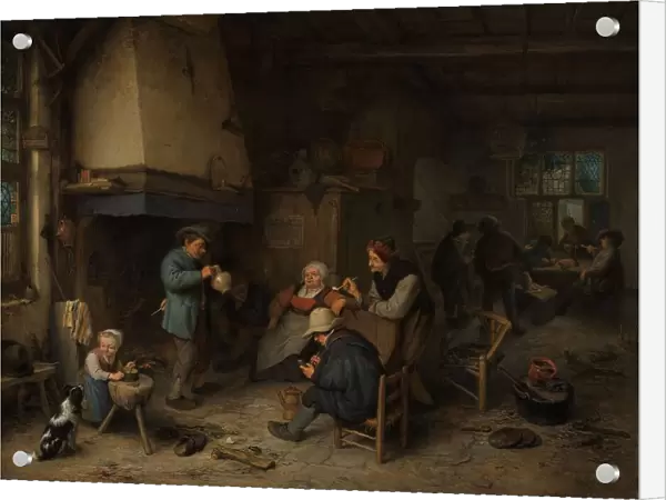 Peasants in an Interior, 1661. Creator: Adriaen van Ostade
