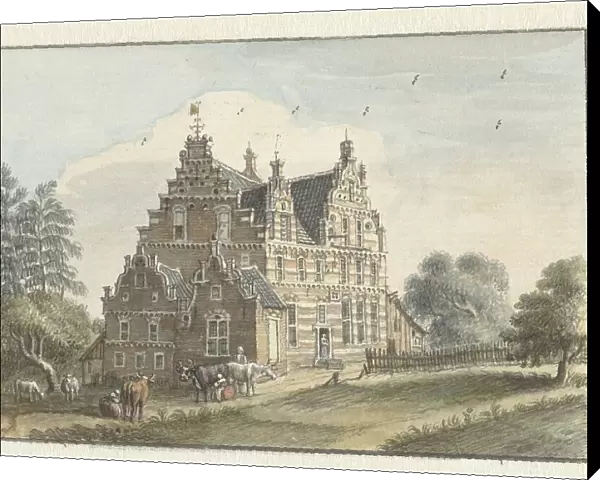 The house Den Dam near Zutphen, 1748. Creator: Jan de Beyer