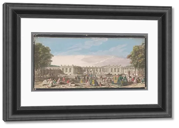 View of the front of the Grand Trianon in the garden of Versailles, 1700-1799. Creators: Anon, Jacques Rigaud
