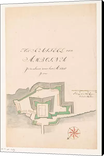 Plan of Fort Victoria, Ambon, 1718. Creator: Anon