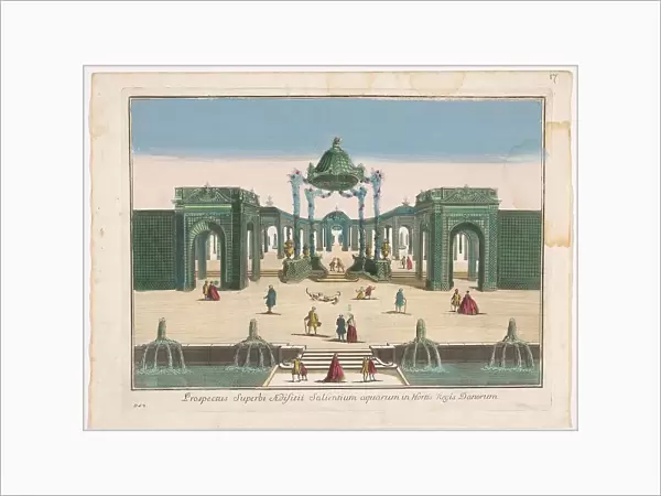 View of the Pergola and the fountains of a garden of the king of Denmark, 1700-1799. Creator: Unknown
