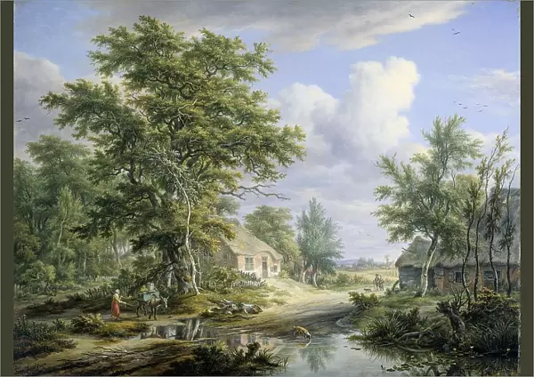 Farms on the Fringe of a Wood, 1812. Creator: Egbert van Drielst