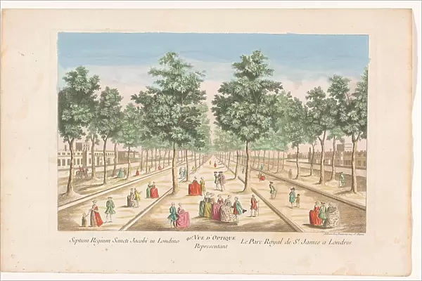 Avenues in Saint James's Park in London, 1745-1775. Creator: Anon