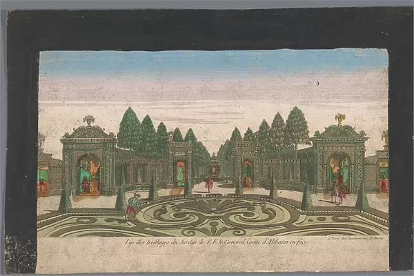 View of the Garden of a Palace of the Count of Althan in Vienna, 1745-1775. Creator: Anon
