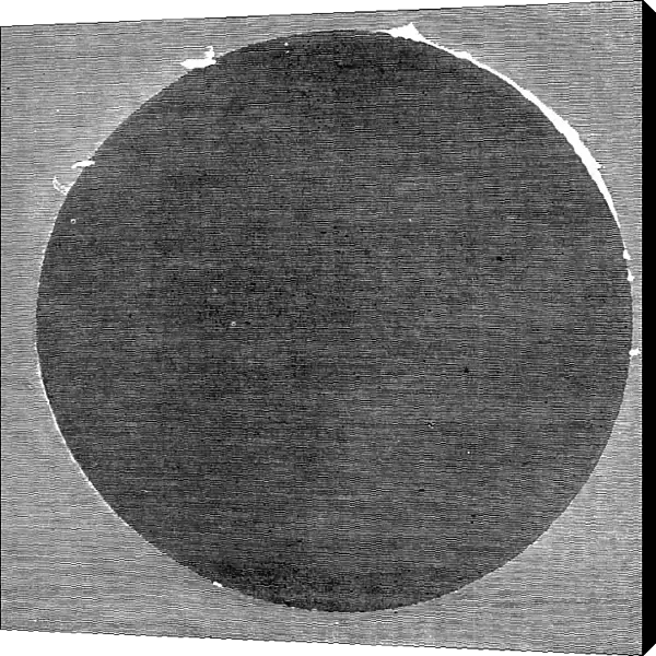 The Eclipse of the Sun - facsimile of [one of] the two photographs obtained during the totality, 1860 Creator: Unknown