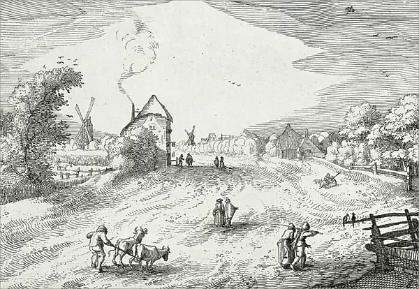 On the Road towards Leiden, between circa 1611 and circa 1612. Creator: Claes Jansz Visscher