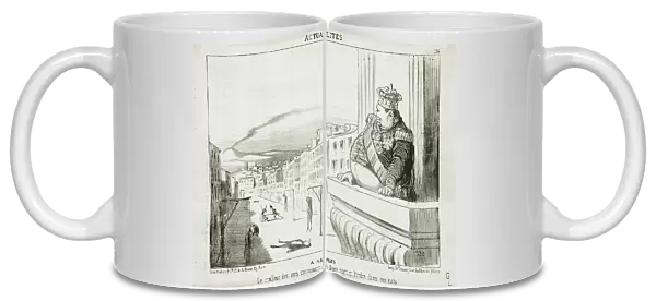 À Naples - Le meilleur des rois continuant à faire régner l'ordre dans ses états, 1851. Creator: Honore Daumier