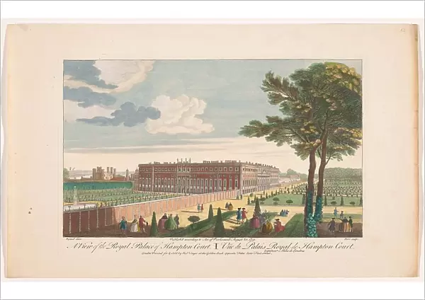 View of Hampton Court Palace in London, 1751. Creator: Fabr. Parr
