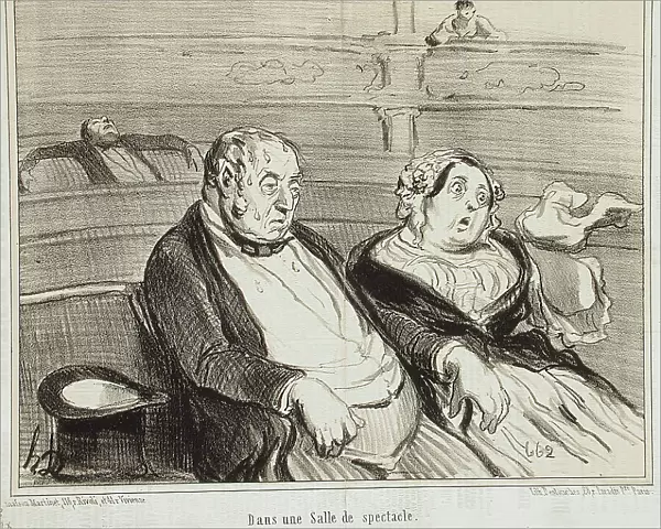 Dans une salle de spectacle, 1854. Creator: Honore Daumier