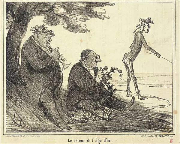 La Retour de l'âge d'or, 1856. Creator: Honore Daumier