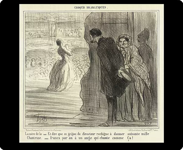 La mère de la chanteuse, 1856. Creator: Honore Daumier
