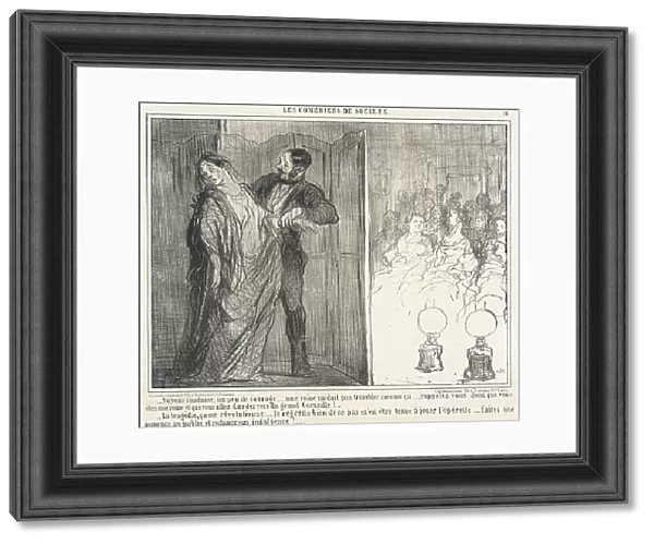 Voyons madame, un peu de courage... 1858. Creator: Honore Daumier