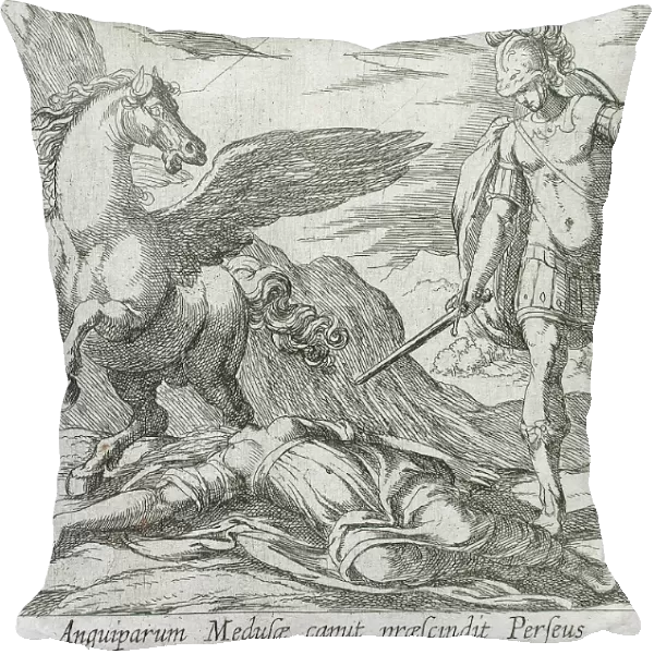 Perseus Killing Medusa, published 1606. Creators: Antonio Tempesta, Wilhelm Janson