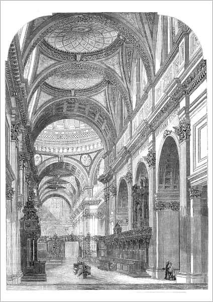 The Interior of St. Paul's Cathedral, showing the improvements recently made, with the new... 1860. Creator: Unknown