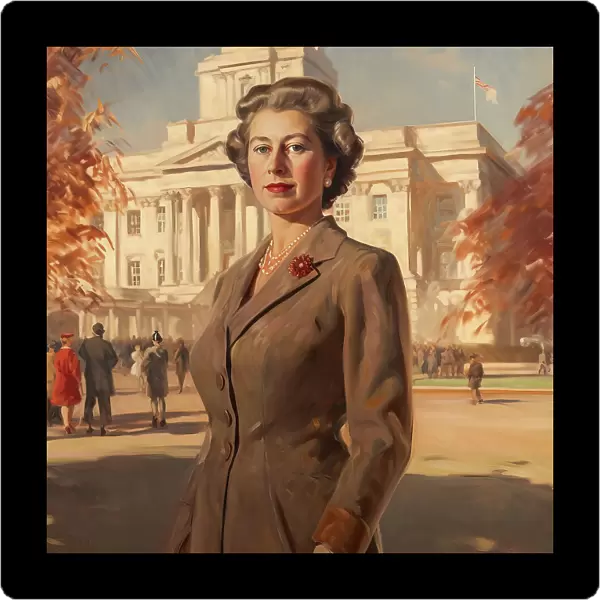 AI IMAGE - Portrait of Queen Elizabeth II, 1950s, (2023). Creator: Heritage Images