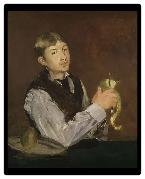 Young Boy Peeling a Pear, mid 19th century. Creator: Edouard Manet