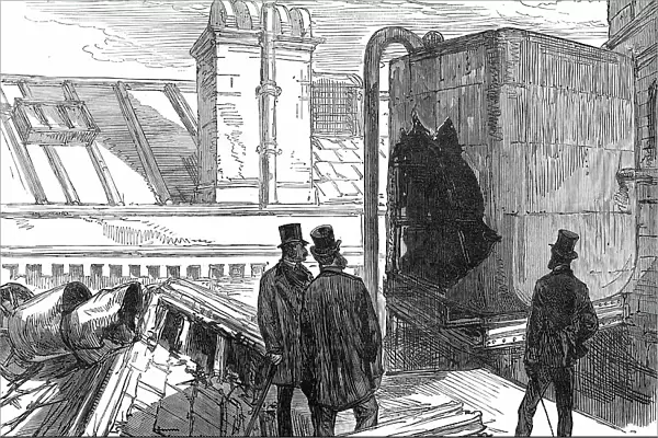 The Accident at St. George's Hospital: the Cistern on the Roof, 1876. Creator: Unknown