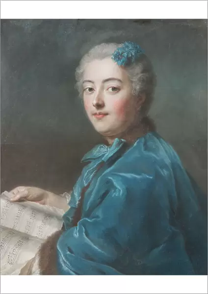Marie-Sophie de Courcillon, Duchesse de Pecquigny, Princesse de Rohan, between 1738 and 1742. Creator: Maurice-Quentin de La Tour