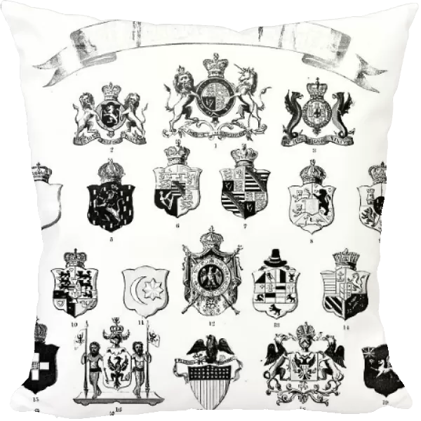 Heraldic crests, 1858. Creator: Unknown