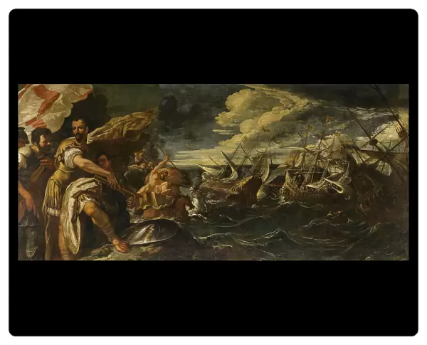 Alessandro Farnese witnesses the destruction of the Invincible Armada, 1687. Creator: Ricci, Sebastiano (1659-1734)