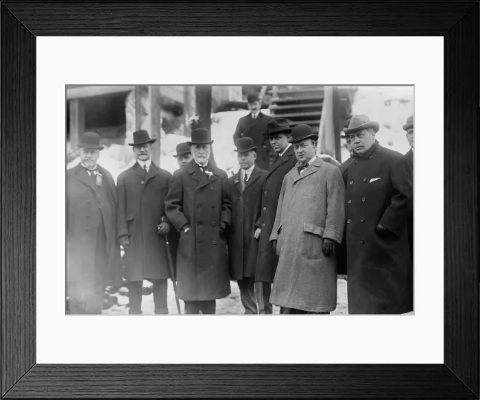 Framed Print : Print of officials at Storm King Mountain, 1912 Framed Print : Print of officials at Storm King Mountain, 1912