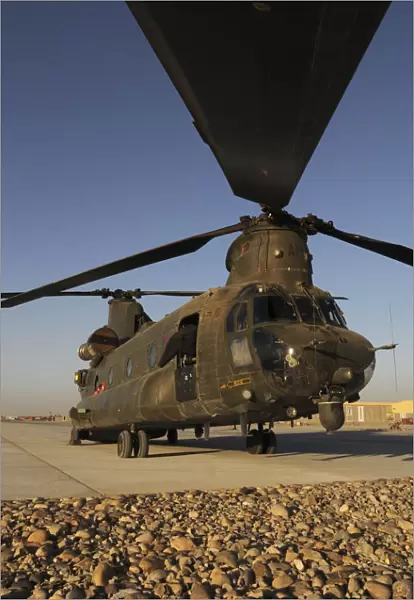 RAF Chinook Helicopter at Camp Bastion, Afghanistan