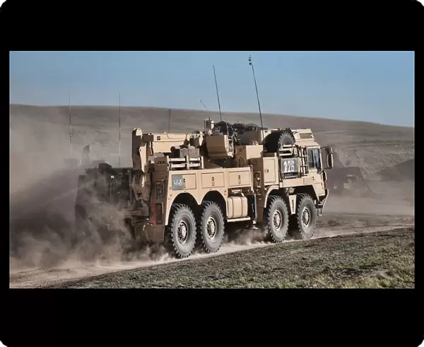 MAN support vehicle assisting the battlegroup on Exercise Prairie Storm 4