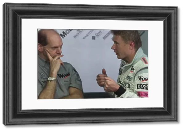 Mika Hakkinen with Adrian Newey Formula One Testing, Jerez, Spain