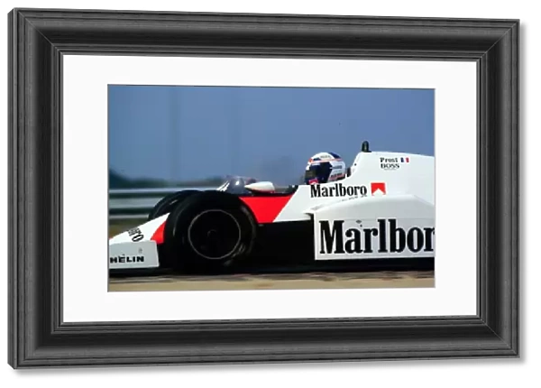 1984 DUTCH GP. Alain Prost, McLaren, wins at Zandvoort Photo: LAT
