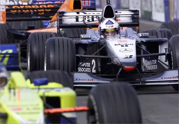 David Coulthard, McLaren Mercedes - pitlane