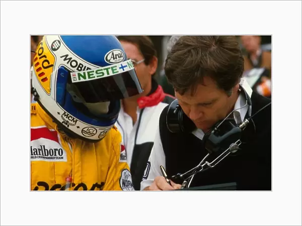 Formula One World Championship: Keke Rosberg, left, with Patrick Head