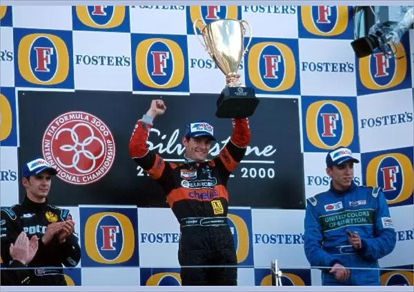 International Formula 3000 Championship: The podium: Darren Manning second; Justin Webber winner; Justin Wilson third