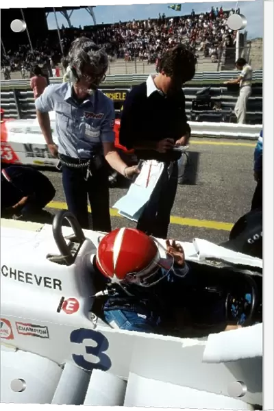 Formula One World Championship: Eddie Cheever Tyrrell 011 crashed out of the race on lap forty-seven when his suspension broke